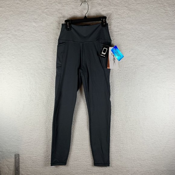 Gottex Leggings Women Small Grey Nylon Stretch Pockets Studio Rachel Ankle 6796‎ - Picture 1 of 9